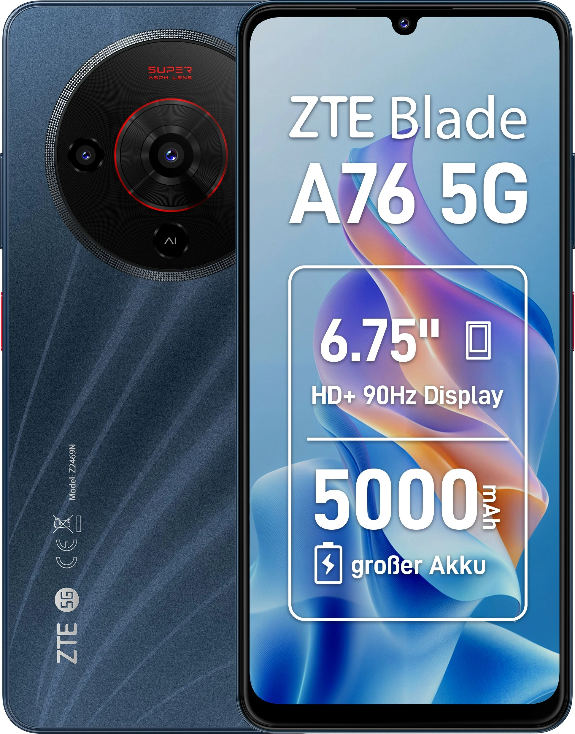 Celular ZTE Blade A76 5G, 6GB RAM, 128GB, i zi
