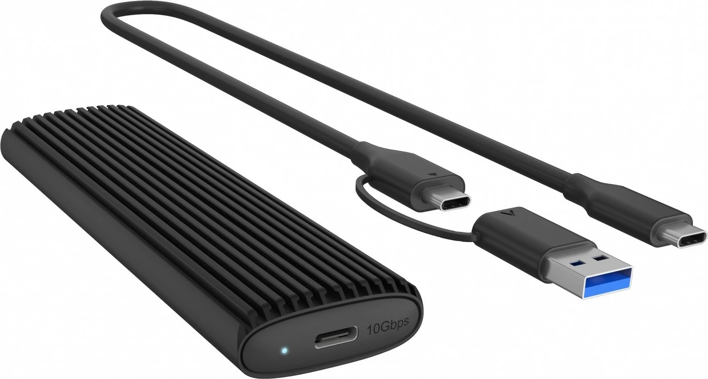 Kasë IcyBox IB-1808MCT-CU31 për SSD M.2 NVMe/SATA, USB 3.1, e zezë