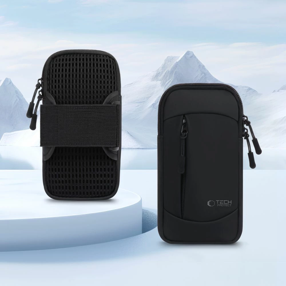 Mbështjellës krahu Tech-Protect M6 universal për celular, i zi
