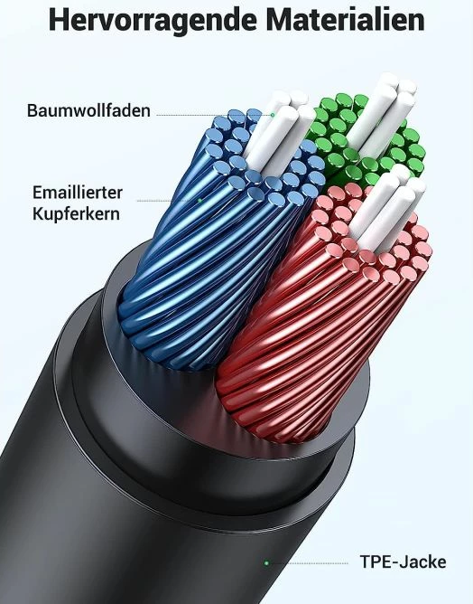 Kabllo zgjatëse AUX 3.5mm UGREEN 10592, 1m, 3-pol (TRS) male-female, e zezë/gri