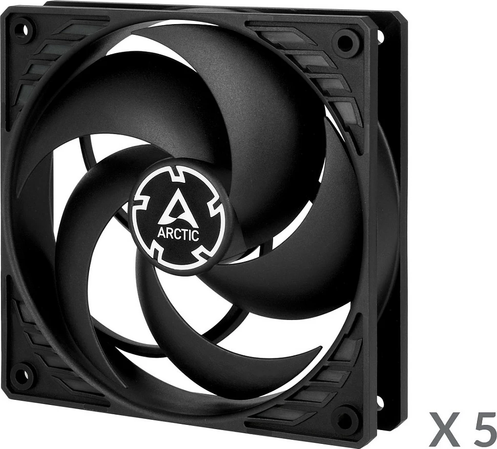 Ventilator kase ARCTIC P12 Max 120mm PWM, 5 copë, e zezë