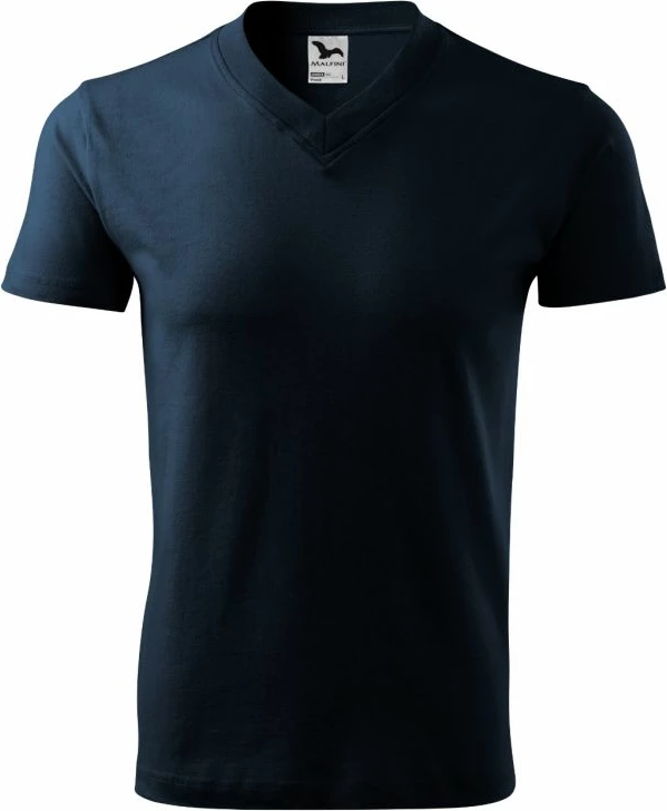 Maicë Malfini me qafë V për meshkuj, blu marine