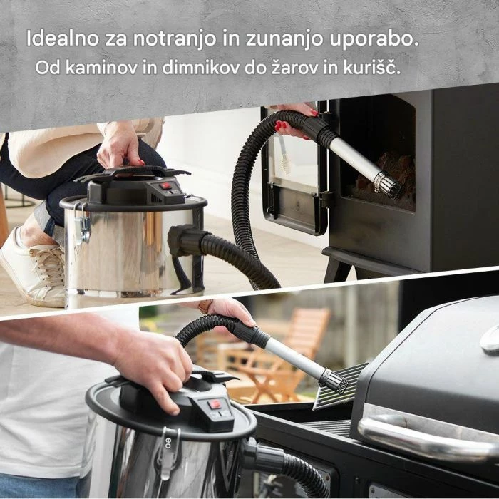 Fshesë hiri VONHAUS 3500060 15 L 1000 W argjend/zi set me aksesorë