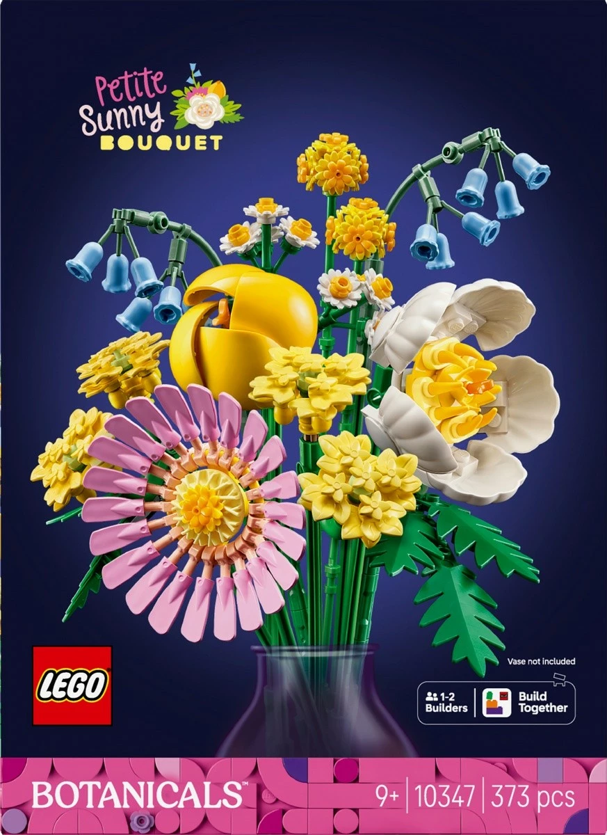 Set LEGO Botanicals 10347 Small Sunny Bouquet, 373 pjesë, plastikë, shumëngjyrëshe