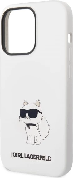 Mbështjellës Karl Lagerfeld Silicone Choupette për iPhone 14 Pro Max, Bardhë