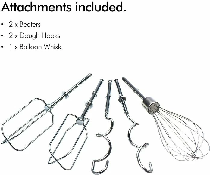 Mikser dore VONSHEF 2013077 300W 5 shpejtësi Turbo, i kuq