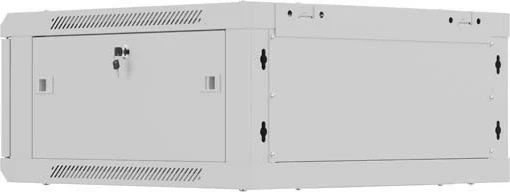 Kasë rack LANBERG 19" 4U 600x600, varëse, ngjyrë hiri, derë me vrima