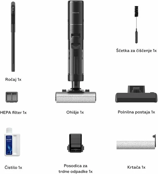Fshesë elektrike vertikale wet-dry DREAME H13 Pro 18 000 Pa, vetëpastrim, tharje me ajër të ngrohtë