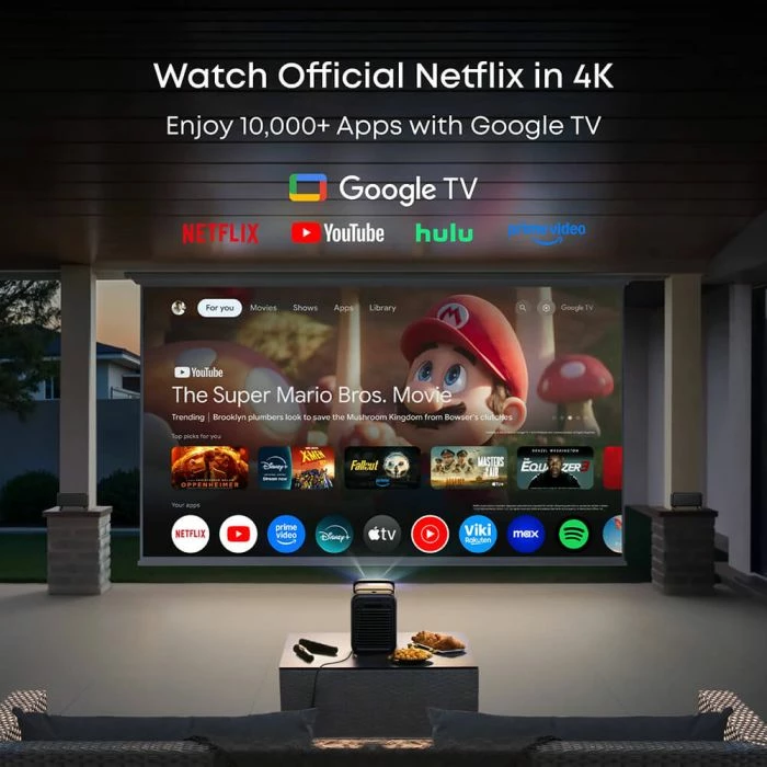 Projektor portativ Anker Nebula X1 D23512F1 4K Triple Laser 3500 ANSI lumens, gri e errët