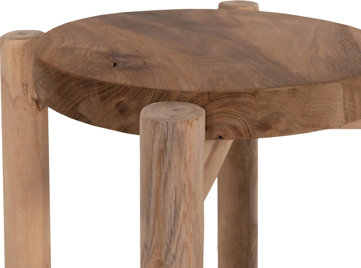 Tavolinë anësore/piedestal HOVER FH7900 dru TEAK ngjyrë natyrale Φ30x50Hcm