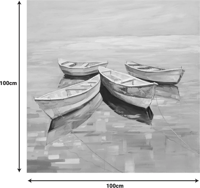 Pikturë kanavacë Boatty, shumëngjyrëshe, 100x3x100cm