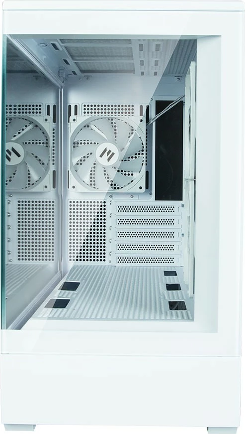 Kasë Zalman P30 White V2, Mini Tower, ARGB, Micro ATX, xham i temperuar, e bardhë