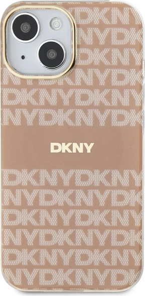 Mbështjellës DKNY IML Mono & Stripe MagSafe për iPhone 15/14/13, rozë