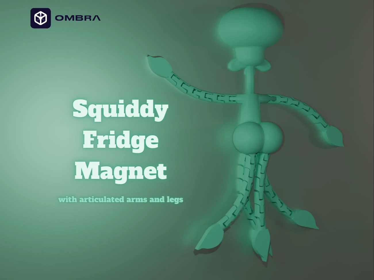 Squiddy Fridge Magnet - e gjelbert