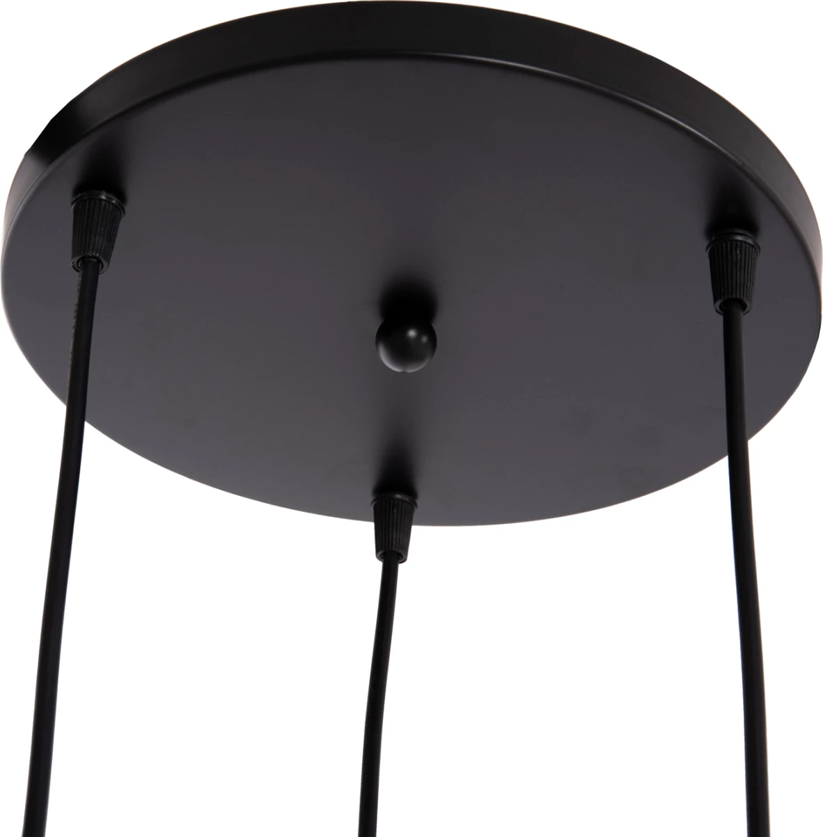 Llambë tavani varëse BIUT, metal i zi, mbajtëse ari, 3 drita, FH7528.11, 23x139cm