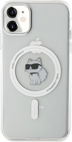 Mbështjellës Karl Lagerfeld IML Choupette MagSafe për iPhone 11/Xr, Transparent