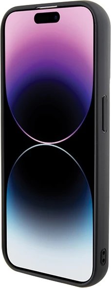 Mbështjellës Karl Lagerfeld Gripstand Saffiano Karl&Choupette Pins për iPhone 14 Pro, i zi