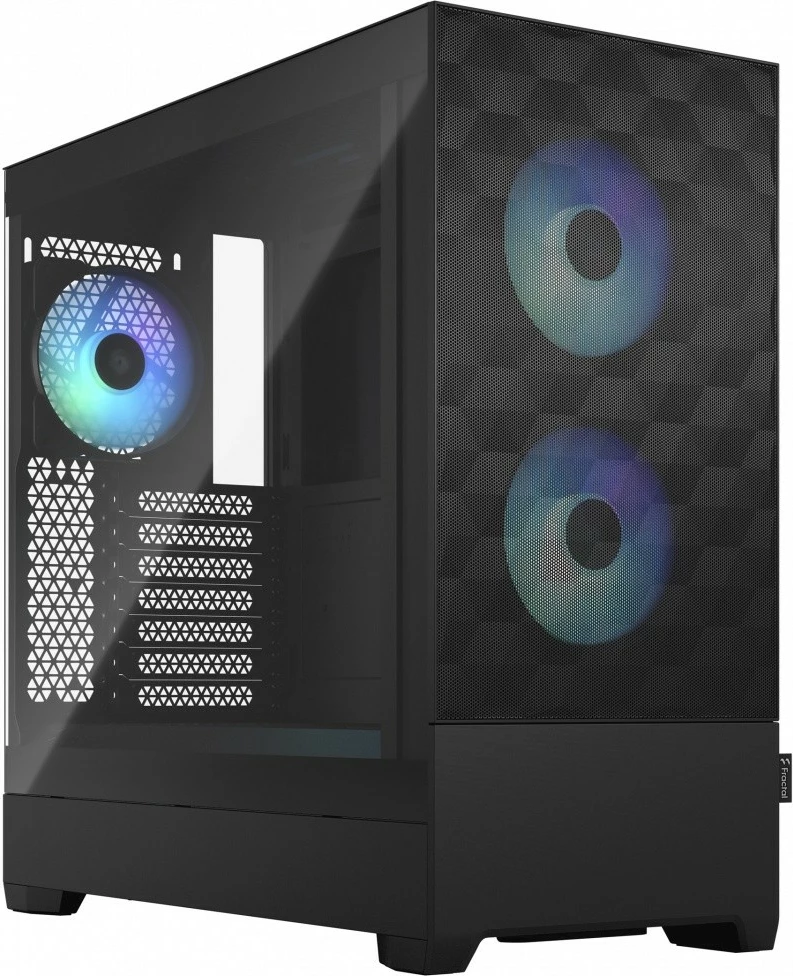 Kasë Fractal Design Pop Air TG Clear Tint RGB, Midi Tower, e zezë