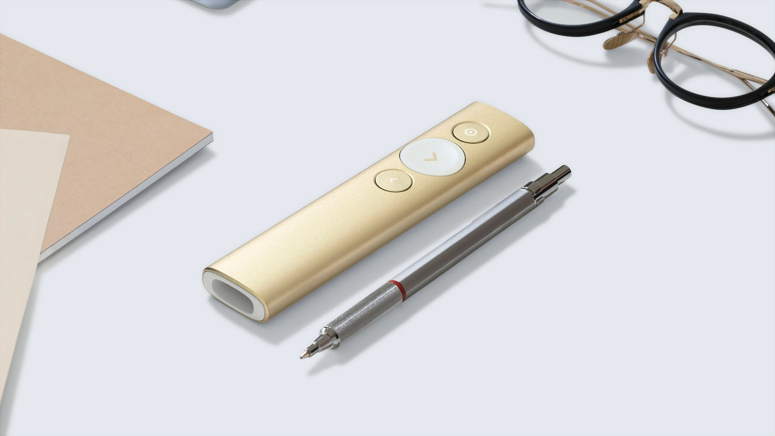 Prezantues Logitech Spotlight, Bluetooth/RF, USB, 30 m, ngjyrë ari