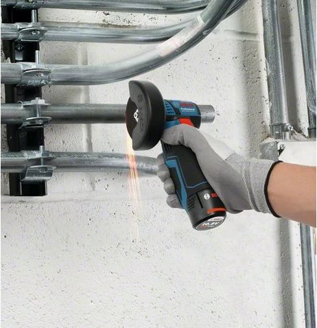 Mini-brushë Bosch GWS 10.8-76 V-EC, 2.5Ah, 7.6cm, 19500 RPM, zi/kaltër/e kuqe