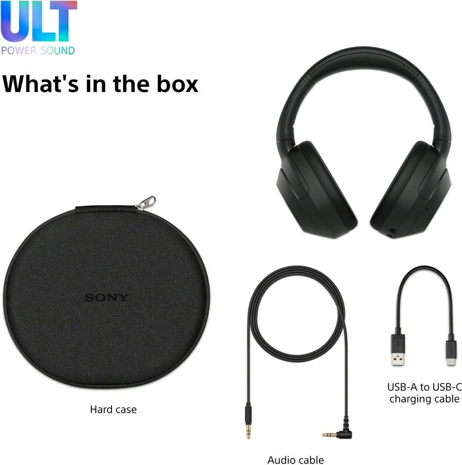 Kufje Sony ULT WEAR WHULT900NB, Bluetooth, Noise Cancelling, të zeza