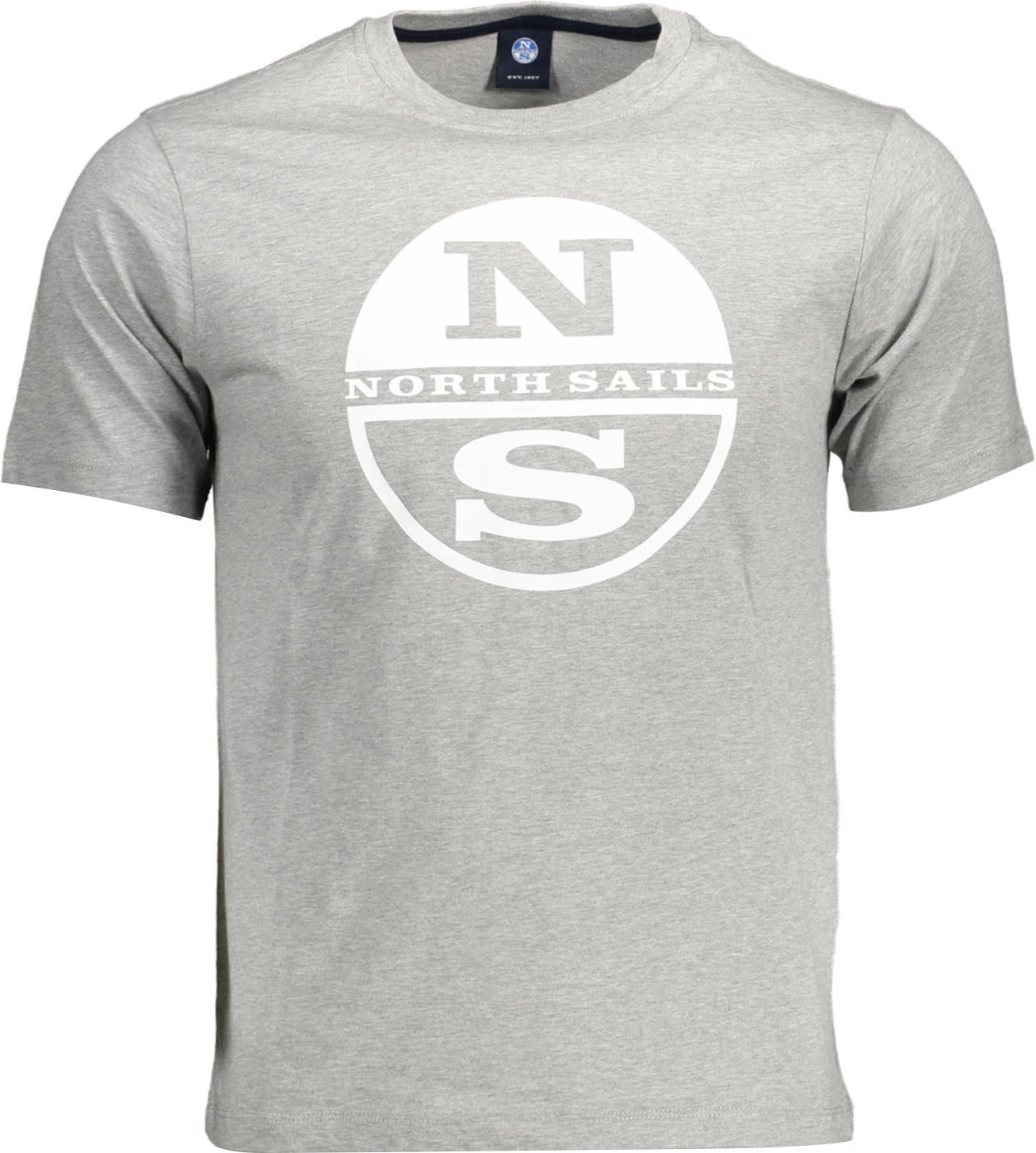 Maicë për meshkuj NORTH SAILS me mëngë të shkurta, gri