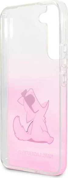 Mbështjellës Karl Lagerfeld Choupette Eat për Samsung Galaxy S22+, Rozë