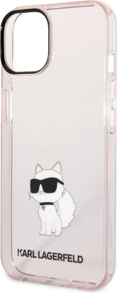 Mbështjellës Karl Lagerfeld Choupette për iPhone 14, Rozë