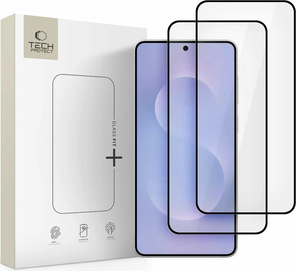 Mbrojtës xhami Tech-Protect Glass Fit+ për Samsung Galaxy S25 Edge, 2 copë, Transparent