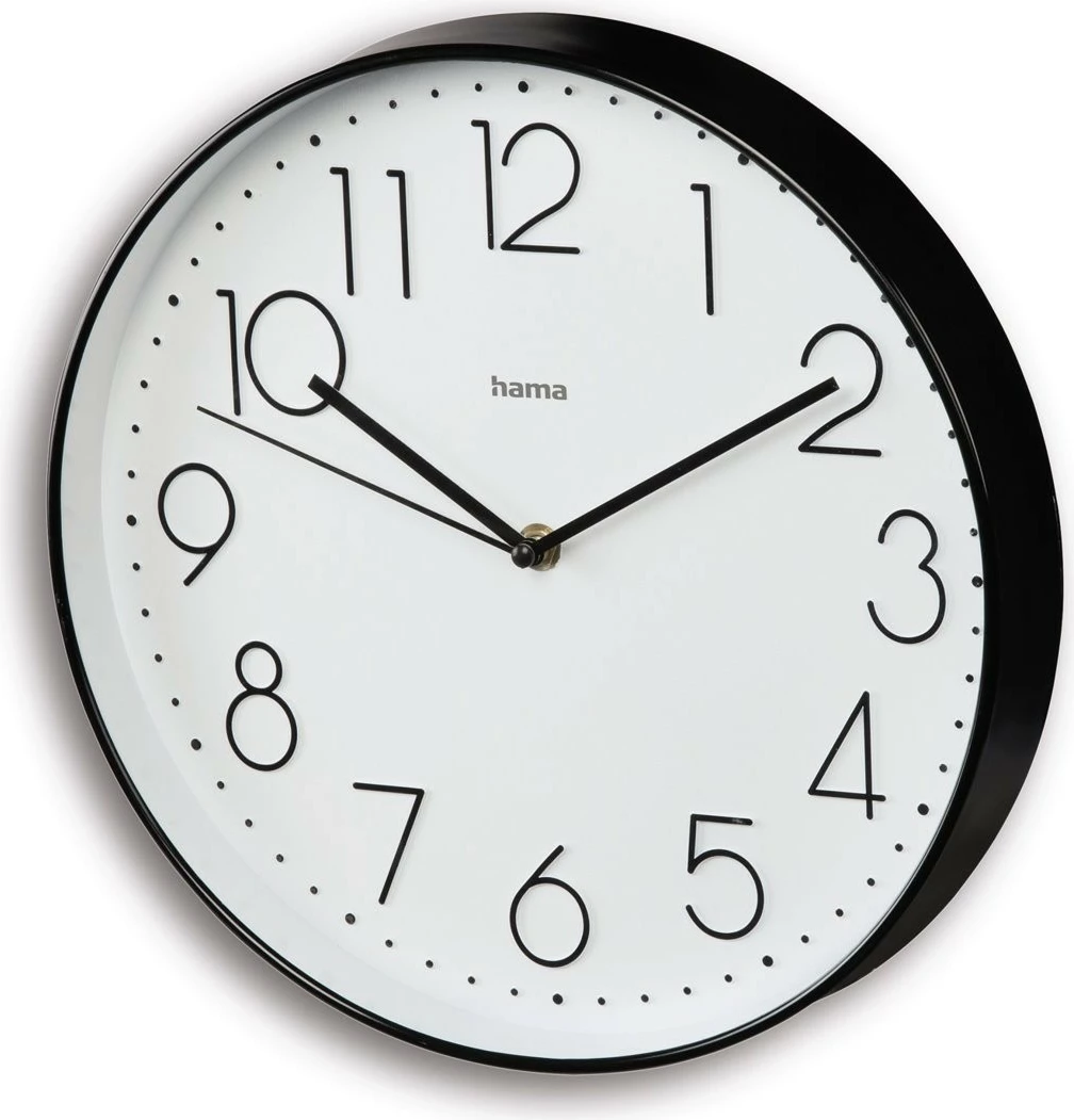 Orë muri Hama Corsica 185873, analoge, 30 cm, e bardhë/zezë
