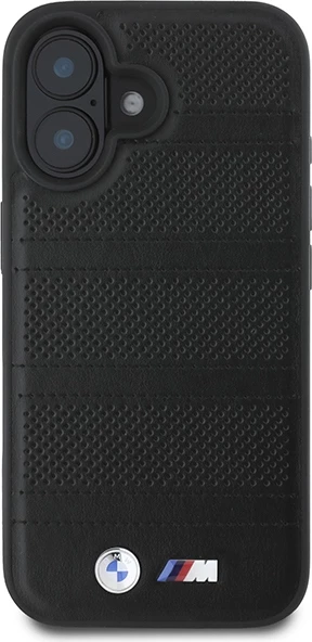 Mbështjellës BMW M Perforated And Stitched Line MagSafe për iPhone 16, i zi