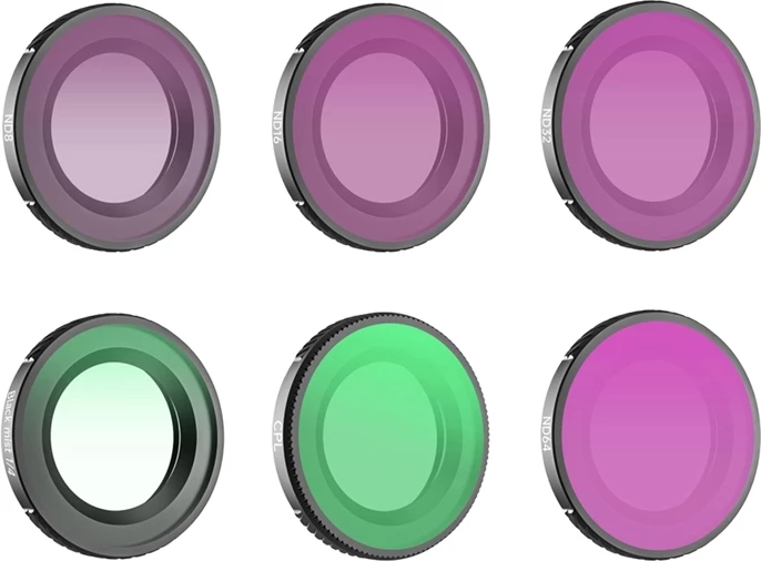 Set filtrash kamera, Sunnylife ON-FI081, Black Mist 1/4 + CPL + ND8/ND16/ND32/ND64, për DJI Osmo Nano, set 6-copësh