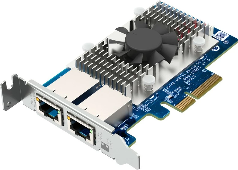 Kartë rrjeti QNAP QXG-10G2T, PCIe, 2x RJ-45, 10Gbps, Blu