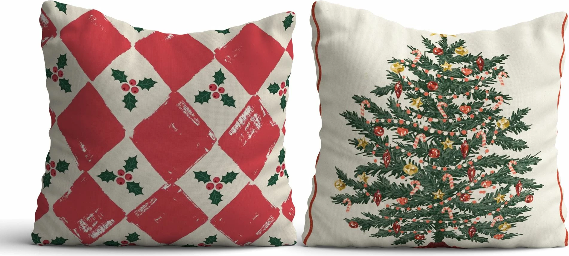 Set mbulesash jastëku (2 copë), motive festive, Evila Originals, PLW-NWYR26 - 5