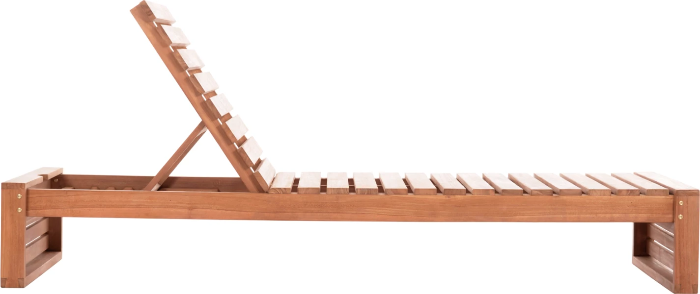Shezlong ZIZEL, dru tik natyral, pa jastëkë, 200x71x30cm