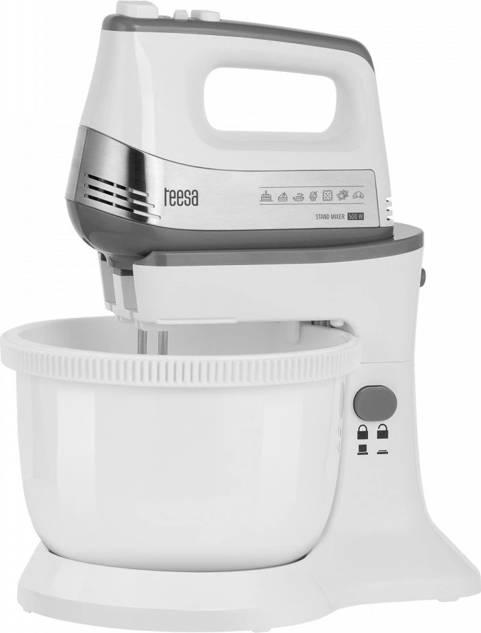 Mikser dore me enë rrotulluese Teesa TSA3548, 500W, 3.4L, Bardhë