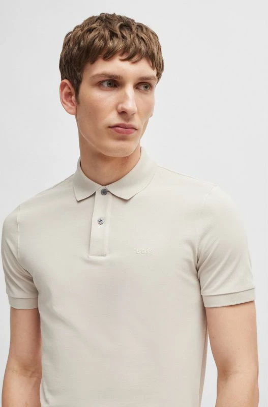 Maicë polo Boss për meshkuj, e bardhë