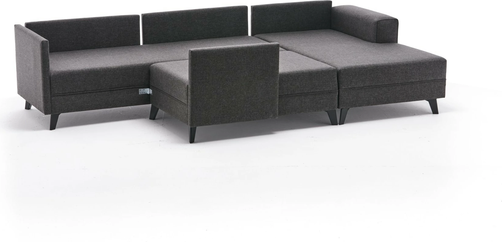 Kënd-sofë krevate Atelier del Sofa, Efsun, antracit