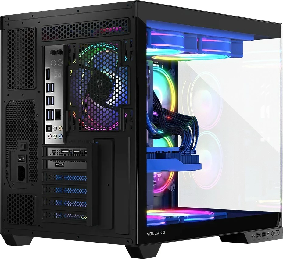 Kasë MODECOM Volcano Panorama APEX ARGB 5F, Midi Tower, gri