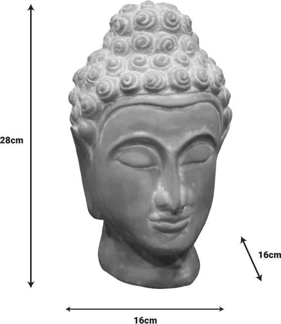 Dekor tavoline buddha Rolia Inart terrakote gri 16x16x28cm