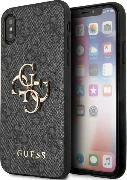 Mbështjellës Guess 4G Big Metal Logo për iPhone X/XS, Gri
