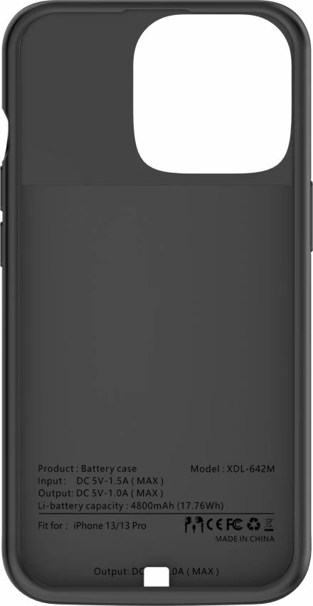 Mbështjellës Tech-Protect PowerCase për iPhone 13 / 13 Pro me powerbank 4800mAh, Zi