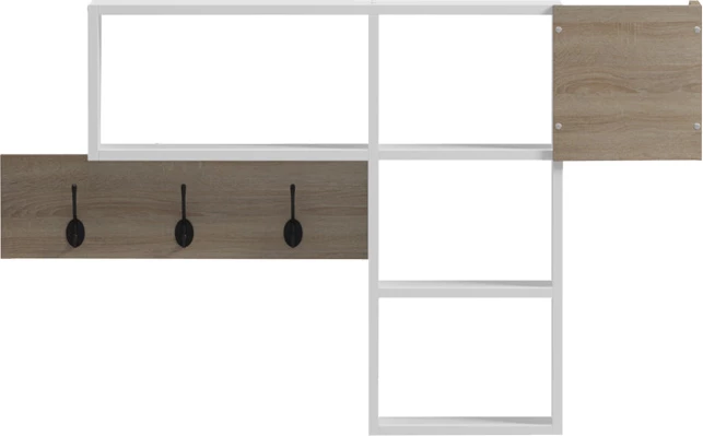 Raft muri Wenia, sonoma-e bardhë, 99.5x15x61cm