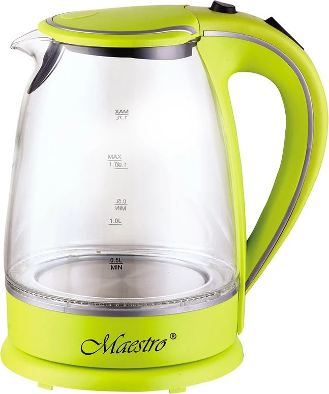 Ibrik elektrik Feel-Maestro MR-064-GREEN, 1.7L, 2000W, xham, i gjelbër