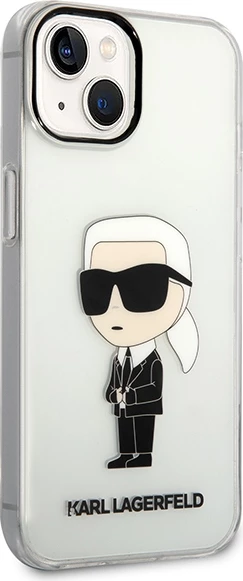 Mbështjellës Karl Lagerfeld Ikonik për iPhone 14 Plus, Transparent