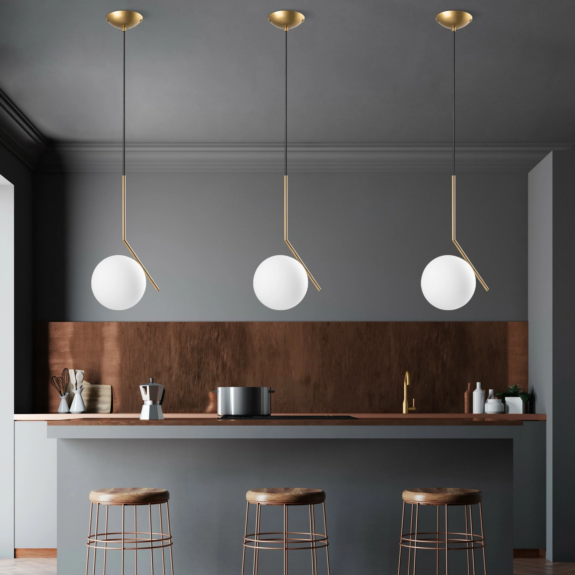 Llambë tavani Opviq, ngjyrë ari, Luminar - 14111