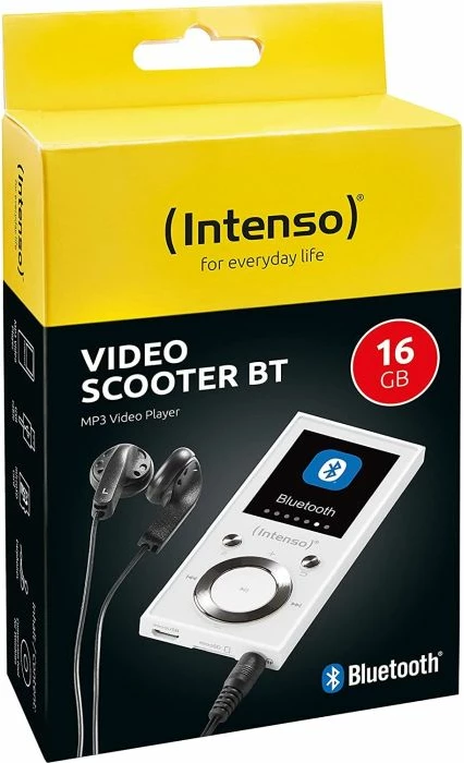 MP3/MP4 player Intenso Video Scooter BT (MPN 3717472) 16GB microSD, ekran 1.8\", Bluetooth 5.0, i bardhë