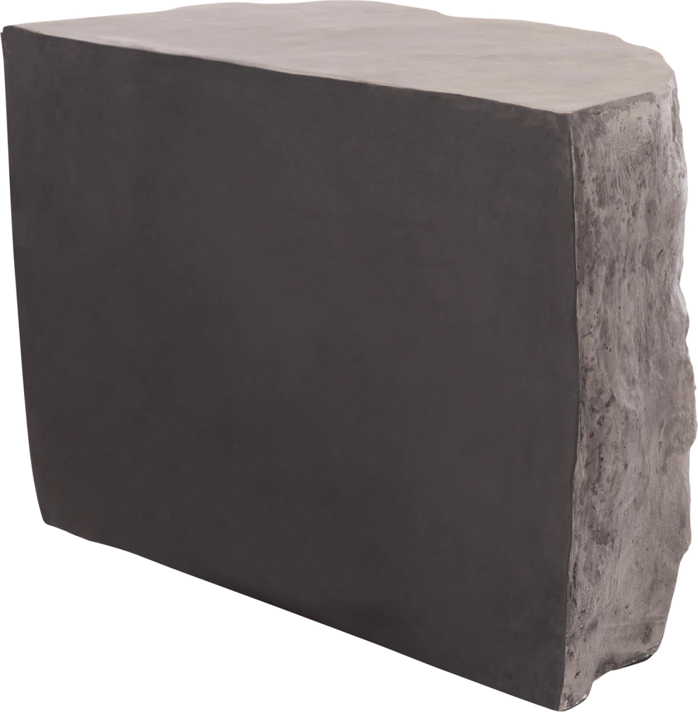 Konsolë INTERON, formë shkëmbi, fibër-cement, ngjyrë gri, 120x50x71cm