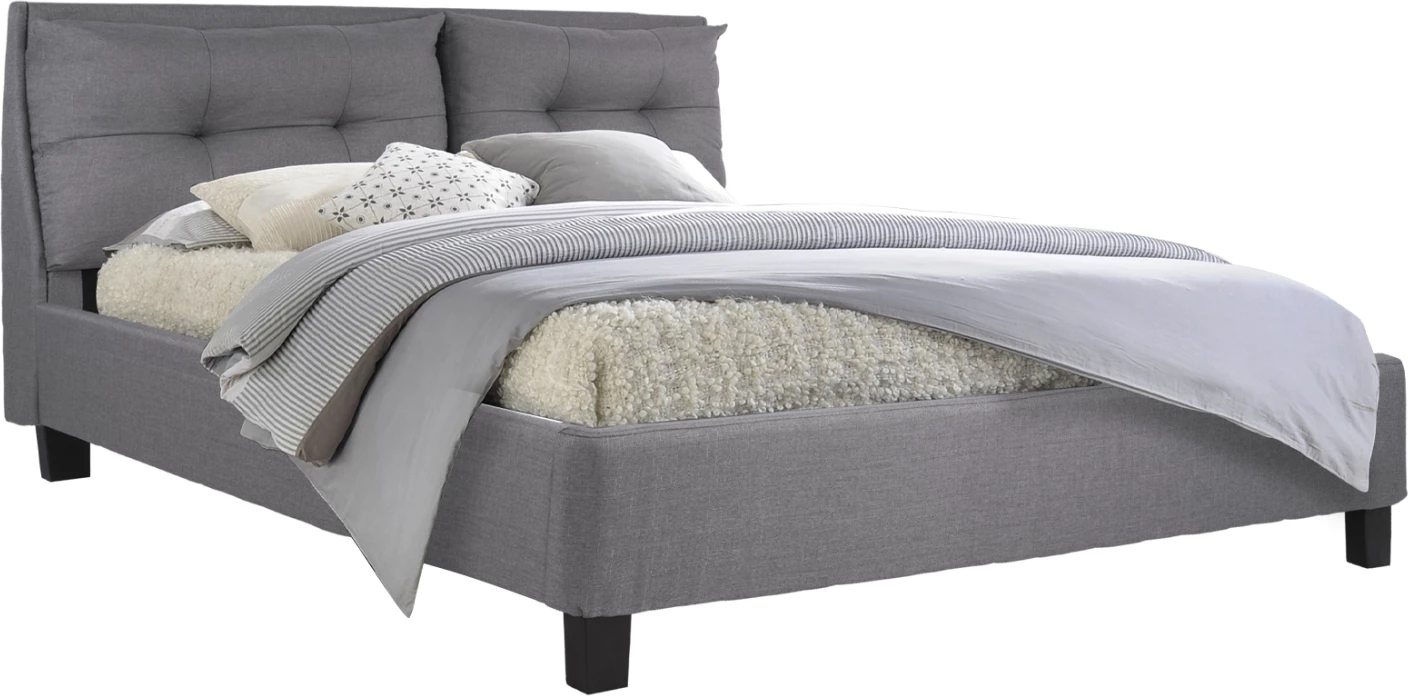 Krevat Billie me pëlhurë ngjyrë gri FH551.05 160x200 cm