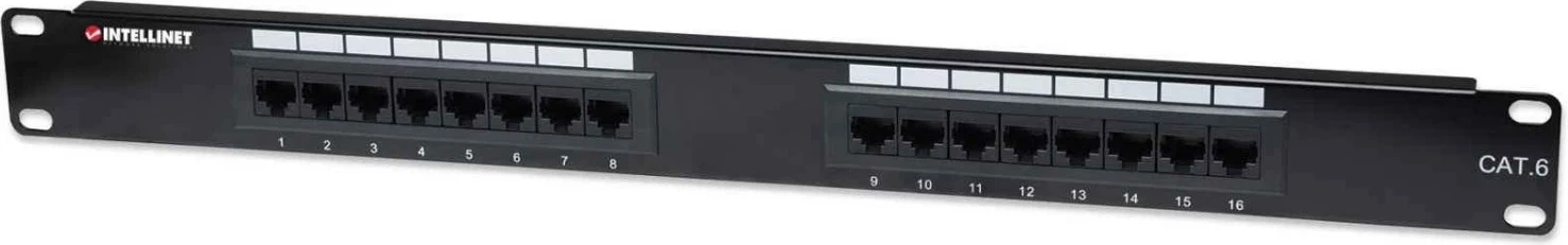 Paneli i Patcheve Intellinet 519526, UTP Cat6 1U, 16-portë